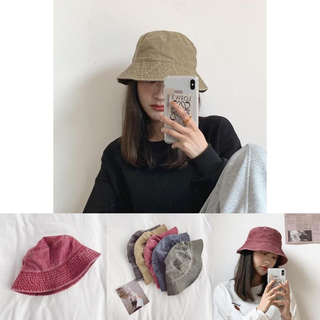 Trendy Retro Washed Denim Fisherman Hat For Women Sun Protection And Age Reduction