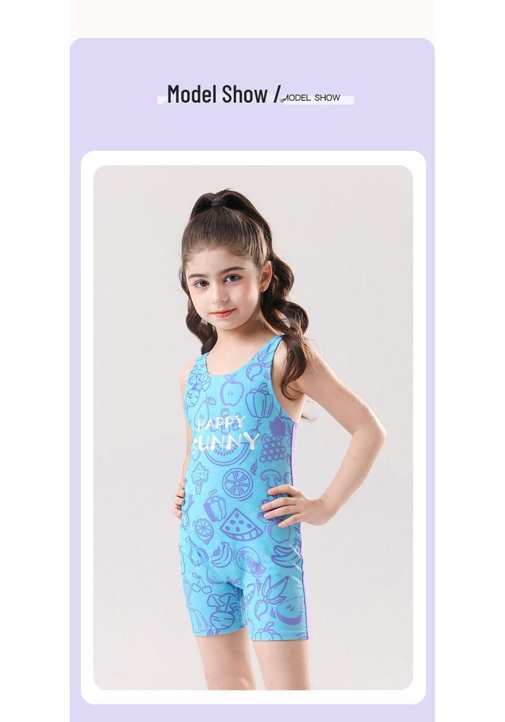 Girls' Quick-Dry One-Piece Swimsuit for Kids, 2026 Sports Training Swimwear.