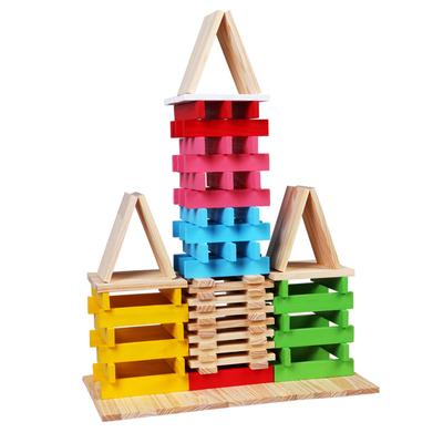 Bloque de construcción de madera Modelo hecho a mano de Arquímedes para niños Bloque de madera Materiales de construcción para jardín de infancia Juguetes apilables