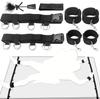 Cross-Border Multi-Ring Bed Tie Set: Adjustable Restraints with Tease Feather, Mask, Handcuffs & Foot Cuffs