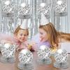 WTEMPO Party Table Central Decorations Silvery Honeycomb Ball Ornaments Three-dimensional Disco Ball Design Party Decorations