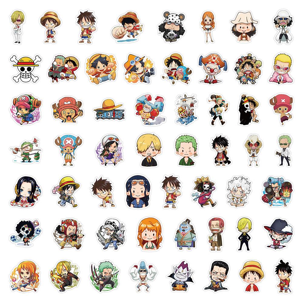 10/30/55pcs ONE PIECE Anime Cute Luffy Zoro Stickers Kawaii Cartoon Q Version Sticker Decals Phone Suitcase Laptop Sticker Toys