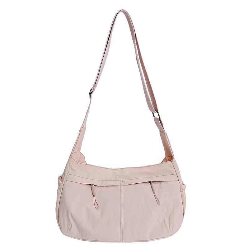 Autumn 2025 new simple and fashionable foreign large-capacity crossbody bag trendy cloth bag women's solid color niche shoulder bag