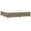 Maison Exclusive - Sommier à lattes de lit avec matelas Taupe 200x200 cm Tissu