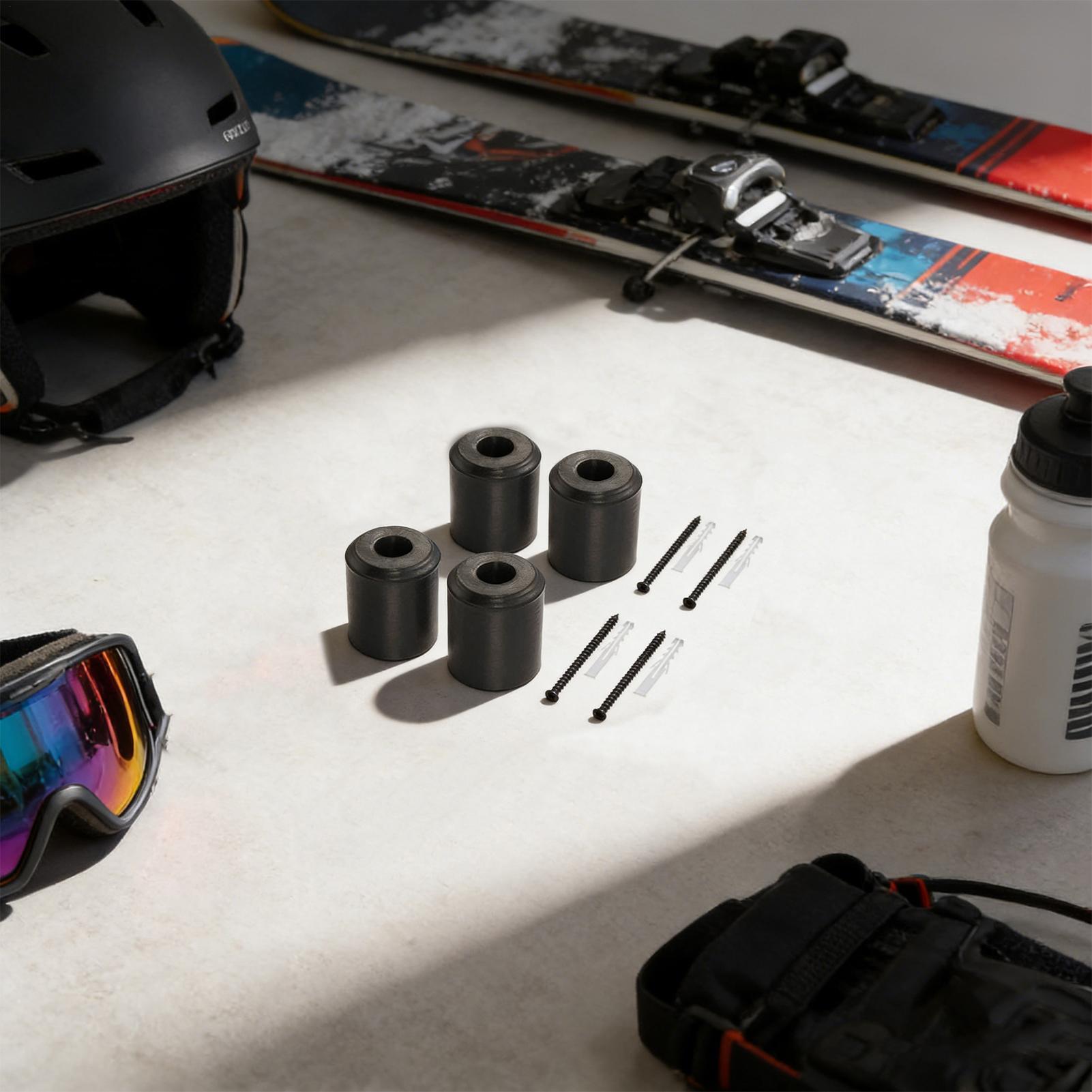 Gancio Supporto Snowboard Presa Forte in Gomma 4 Pezzi Appendi Snowboard da Parete per Soggiorno Camera da Letto Appartamento Dormitorio Seminterrato