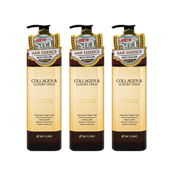 3w Clinic קולגן וזהב יוקרתי טיפול כולל (שמפו, ג'ל רחצה לגוף, קרם גוף, סרום לשיער, ספריי לשיער, אמפולה לשיער) (20 אפשרויות)