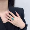 Color Treasure Red And Blue Zircon High-End Ring Slightly Inlaid With Diamonds Emerald Ring Jewelry