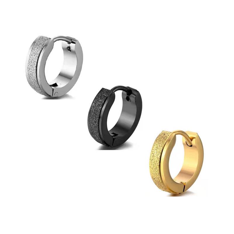 

Titanium Sandblasted Ear Jewelry: Cuffs, Clips, and Studs for Men & Women