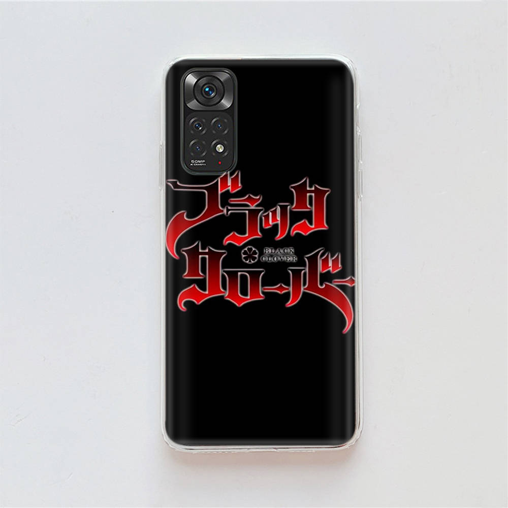 DT51 Black Clover Anime Case for Samsung A04 A14 A23 A34 A54 M23 M33 M52 M53 Realme 10 9 C30S C35 C55 VIVO Y02S Y21 Y33S Y51 X80 Pro Clear Cover