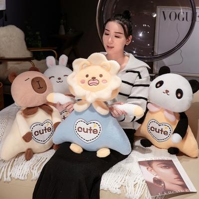 Cartoon Cute Rabbit Capybara Doll Plush Toy Panda Lion Doll Home Pillow Children'S Doll