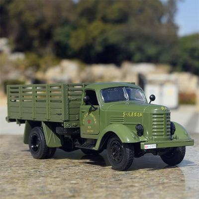 Classic China Liberation Army Military Transport Truck JieFang CA10 Simulation Diecast & Toy Vehicles Sounds & Light 1:36 Alloy Car Model