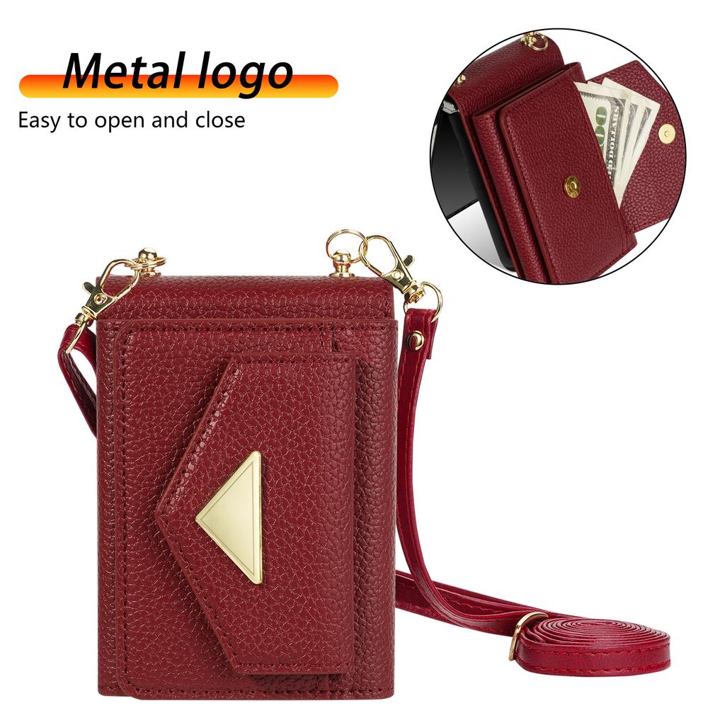 Crossbody Leather Case For Samsung Galaxy Z Flip 7 FE 6 5 4 3 5G Z Flip7FE Card Solt Wallet Long Lanyard Strap Phone Cover