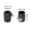 X AUTOHAUX Car Hose Finisher Clamp Car Hose Finisher Hose Connector Rubber with Screw Band Adapter Fittings 2pcs Black AN16
