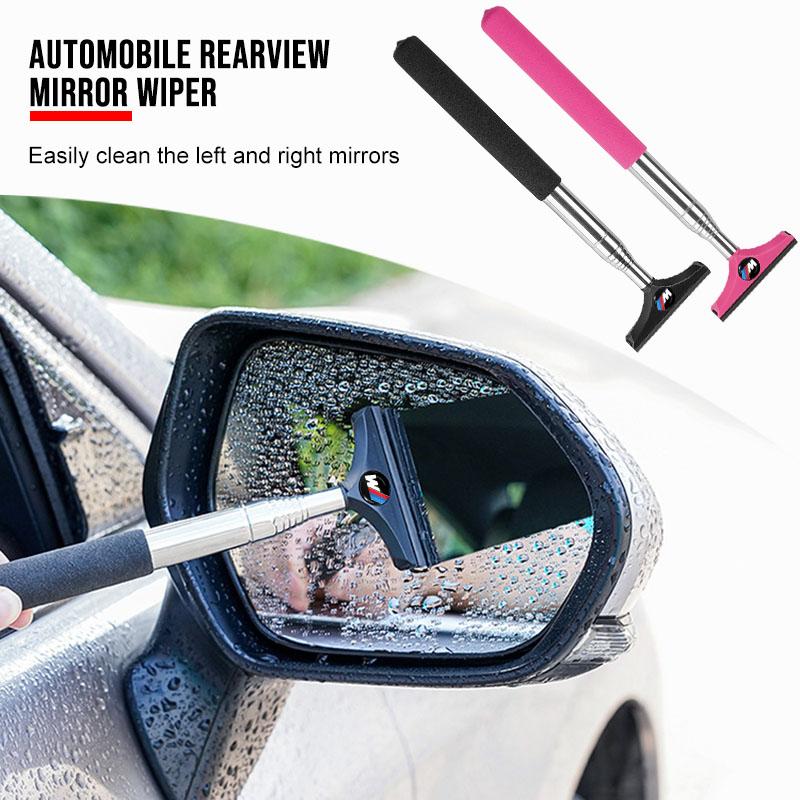 M LOGO Car Rearview Mirror Wiper Telescopic Auto Mirror Squeegee Cleaner for BMW E38 E39 E46 E53 E60 X7 X3 X4 X5 X6 3 4 5 6 7 Series Z4 M M3 M5 M6