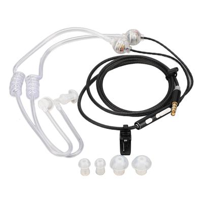 Air Tube-Ohrhörer, ergonomisch, strahlungsfrei, Geräuschreduzierung, tragbar, binaural, 3,5 mm Air Tube-Headset