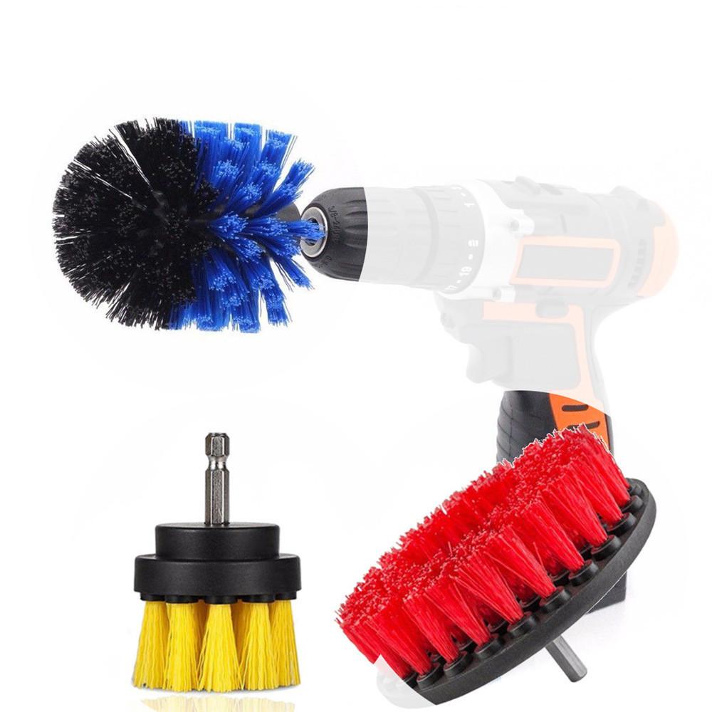 

3 шт. 2 + 3,5 + 5 дюймов, мощный скруббер для затирки плитки, чистящая дрель, щетка для очистки ванны, комбинированный комплект