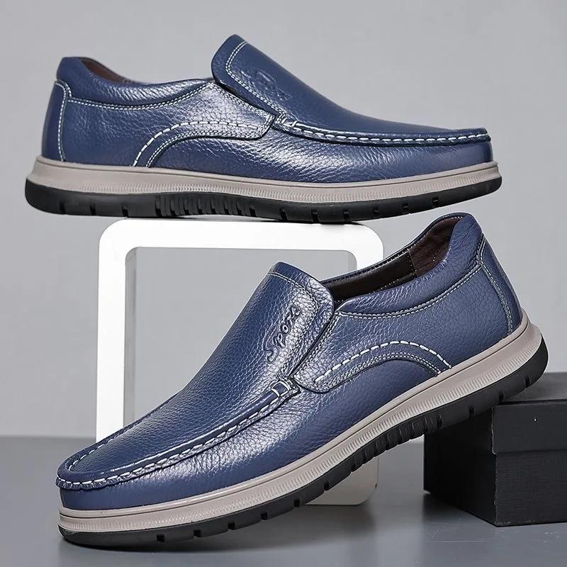 Luxury Men's Shoes Quality Cow Leather Casual Shoes Classic Slip on Loafers Comfort Driving Shoes Men Business Leather Footwear