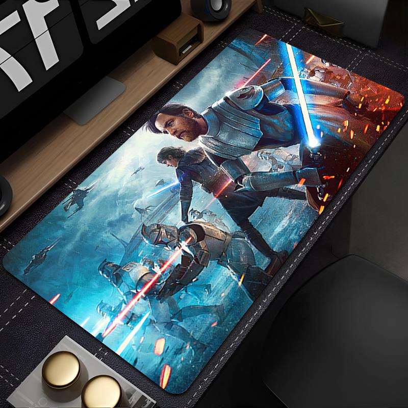 Portable Gaming Mousepads Mouse Mat Big Star Wars ObiWan Kenobi Desk Mats NonSlip Rubber Mouse Pad Soft Keyboard Pad