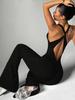 Leopard Print Seamless Bodysuit Yoga Wear for Women - Fitness Sports Casual Outerwear
