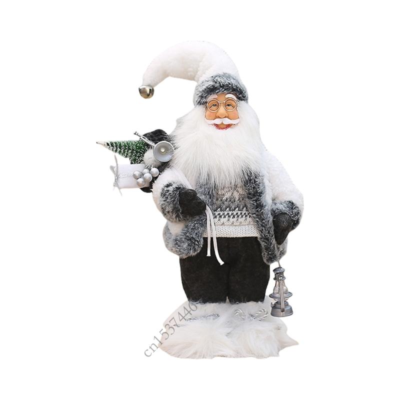 12Inch Santa Clause Figurine Table Ornament Christmas Party Decoration for Indoor and Outdoor Holiday Party Centerpieces P9YB