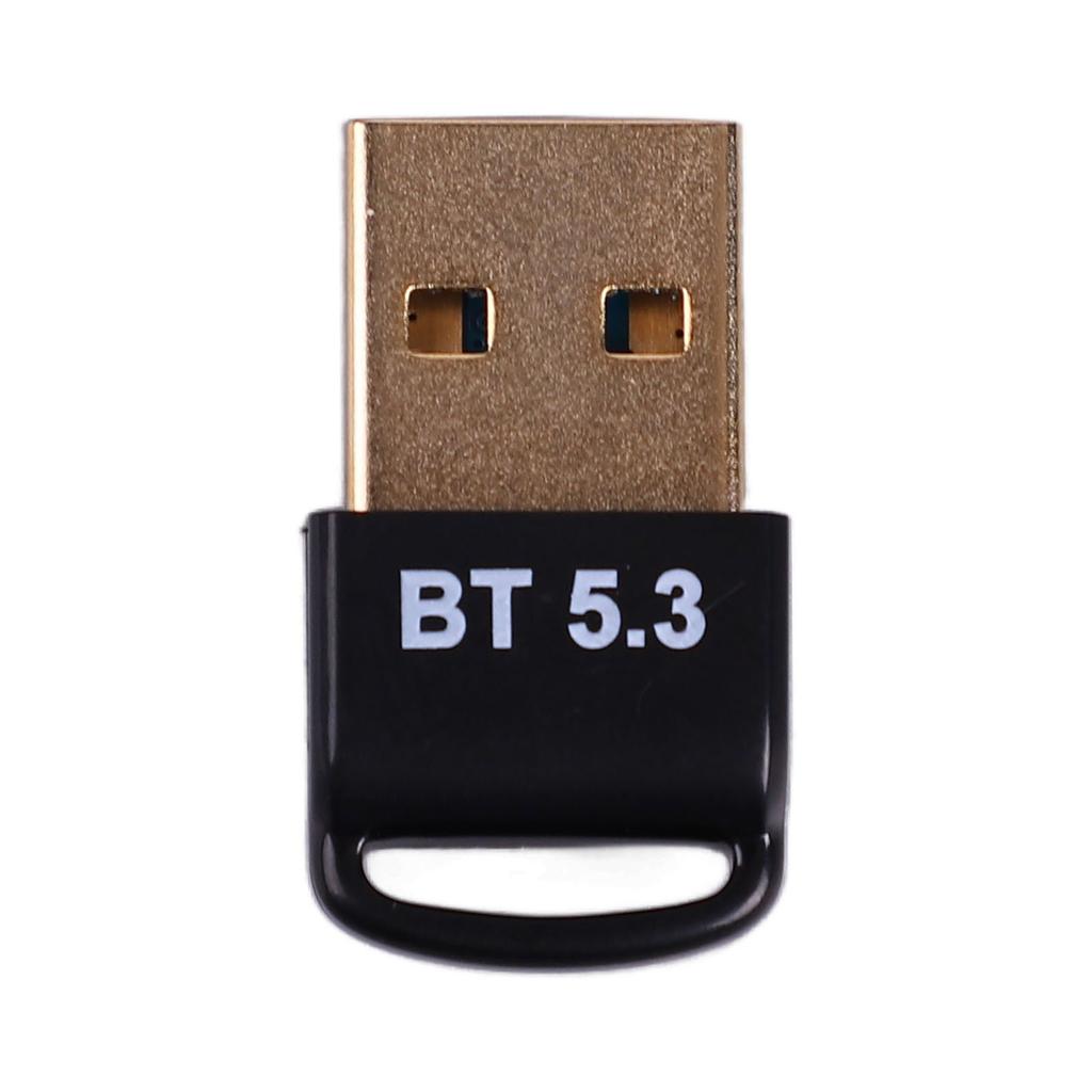 USB Bluetooth Adapter Delayless Gold Plated Plug 5.3 Bluetooth Dongle Transmitter Receiver for Windows 8.1 10 11 PC