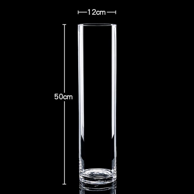 Bardzo Duży Przezroczysty Szklany Wazon do Salonu lub na Stół Jadalny - Idealny do Bambusa, Suszonych Kwiatów i Aranżacji Wodnych