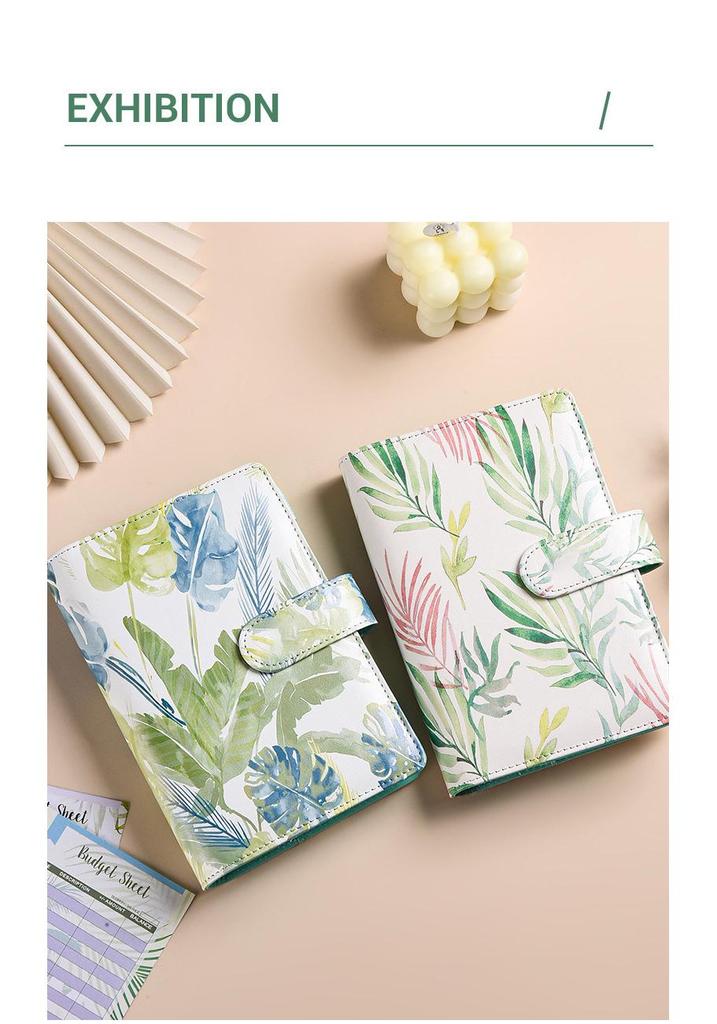A6 Leaf Macaron Diary: Creative PU Binder for Event Planning and Business