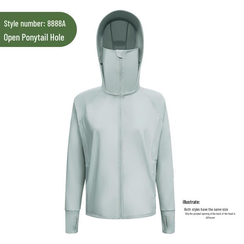 

Женская куртка с капюшоном UPF50+ из ледяного шелка для защиты от солнца - Охлаждающая, с защитой от УФ-лучей, Идеально подходит для летних видов спорта и активного отдыха L