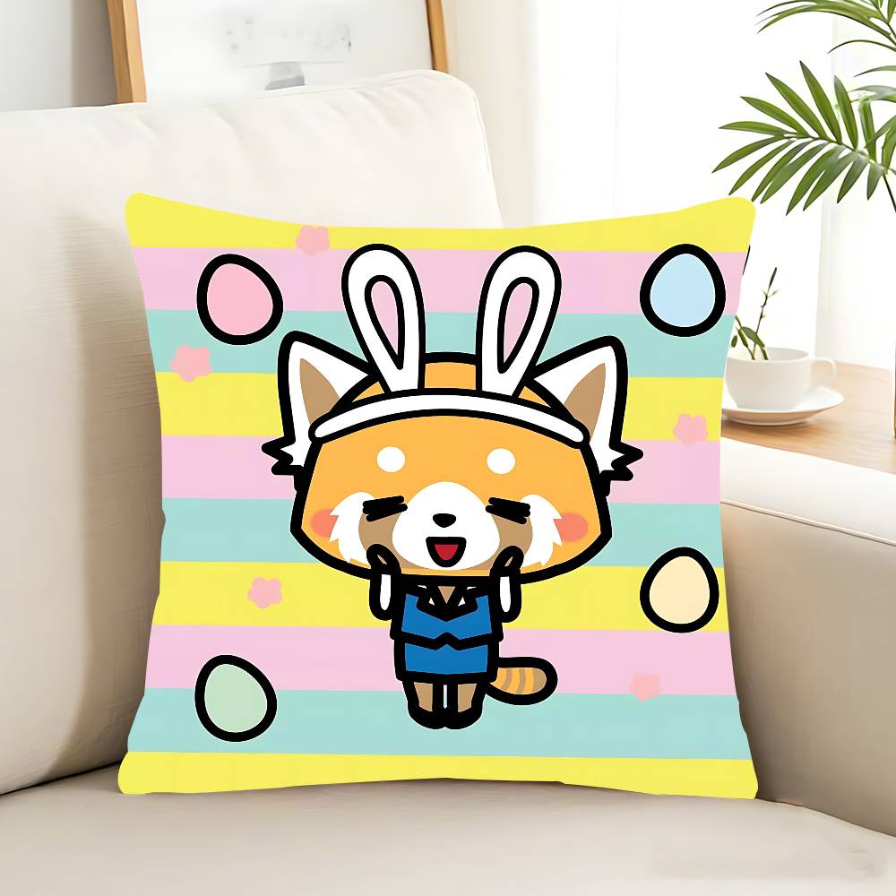 Cartoon Animation A-AggretsukoS Pillow Case Removable Washable Cushion Cover – All-Season Soft Linen