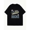 Oversized T Shirt Black The Chance 1865 Vintage Genuine Ducks Snail Print Casual Wear For Women Summer Street Style Fashion Top