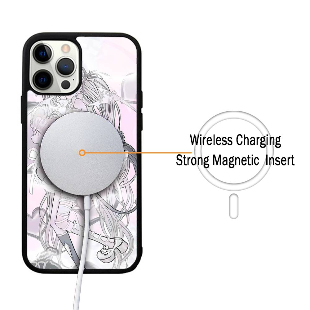 Angel tsundere girl anime cute For Magsafe Wireless Charge Case For iPhone 17 16 15 14 13 12 11 15 Pro Max Magnetic Cover