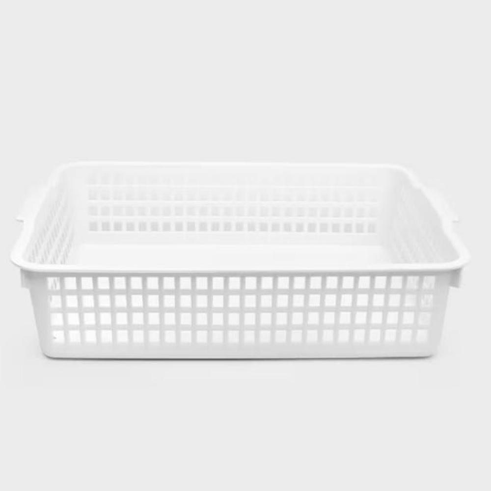 Living Mesh Basket No.3 White (25.4 * 33.6 * 8.4 Cm)