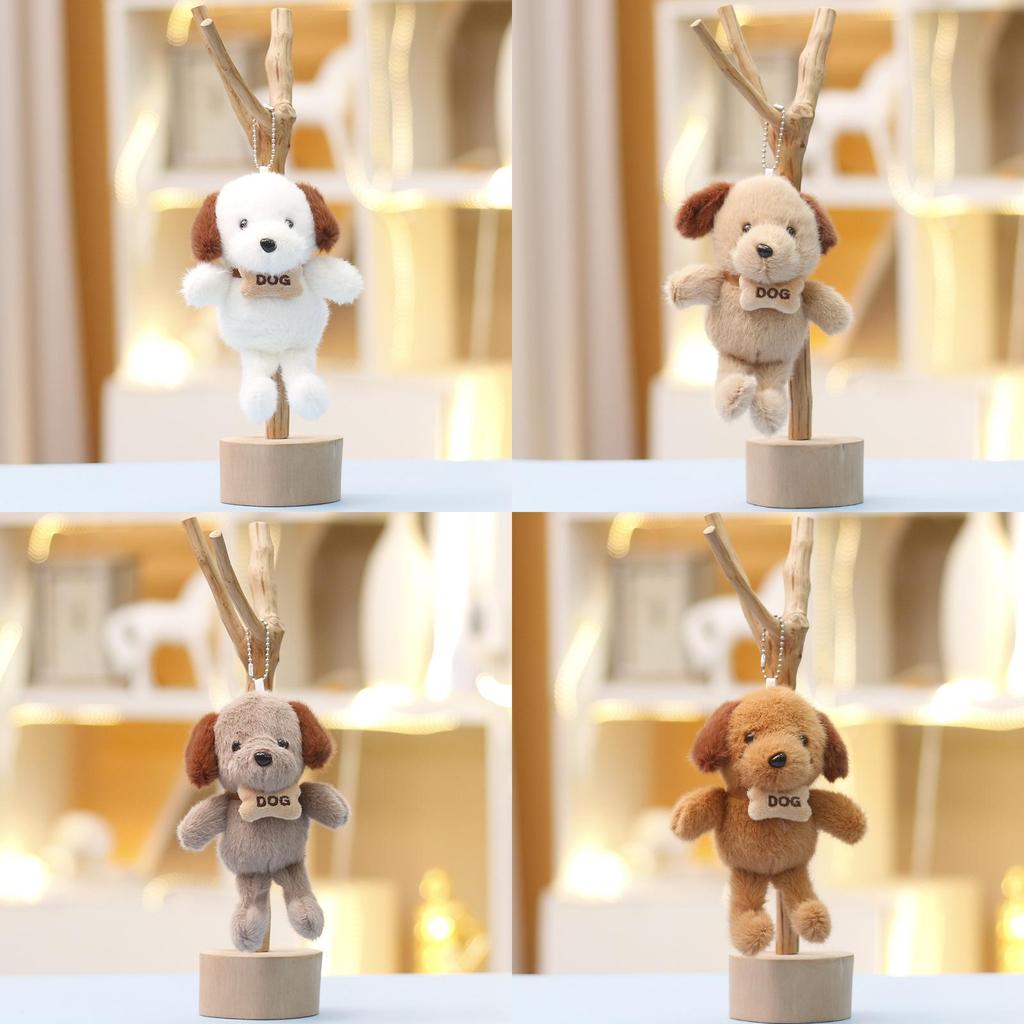 Süßer Knochen-Hund Plüsch Schlüsselanhänger Mit Super Weichem Kurzem Plüsch Für Taschen Dekoration Und Geschenk
