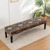 Stretch Piano Stool Covers Floral Printed Long Bench Cover Anti-dirty Ottoman Protector Dining Chair Slipcover Living Room
