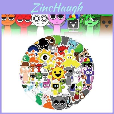 55 Piece Incredibox Sprunki Cute Style Waterproof Stickers For Creative Decoration