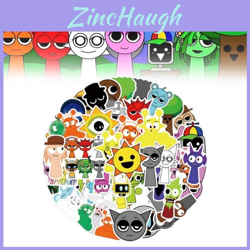 55 Piece Incredibox Sprunki Cute Style Waterproof Stickers For Creative Decoration