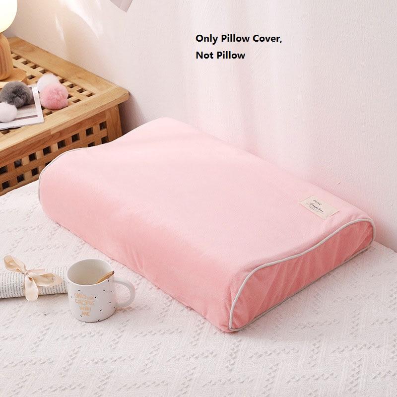 Contour Memory Foam Pillow Case Soft Velvet Pillowcase Neck Latex Pillow Cover Cushion Protector Home Decor 30x50cm 40x60cm