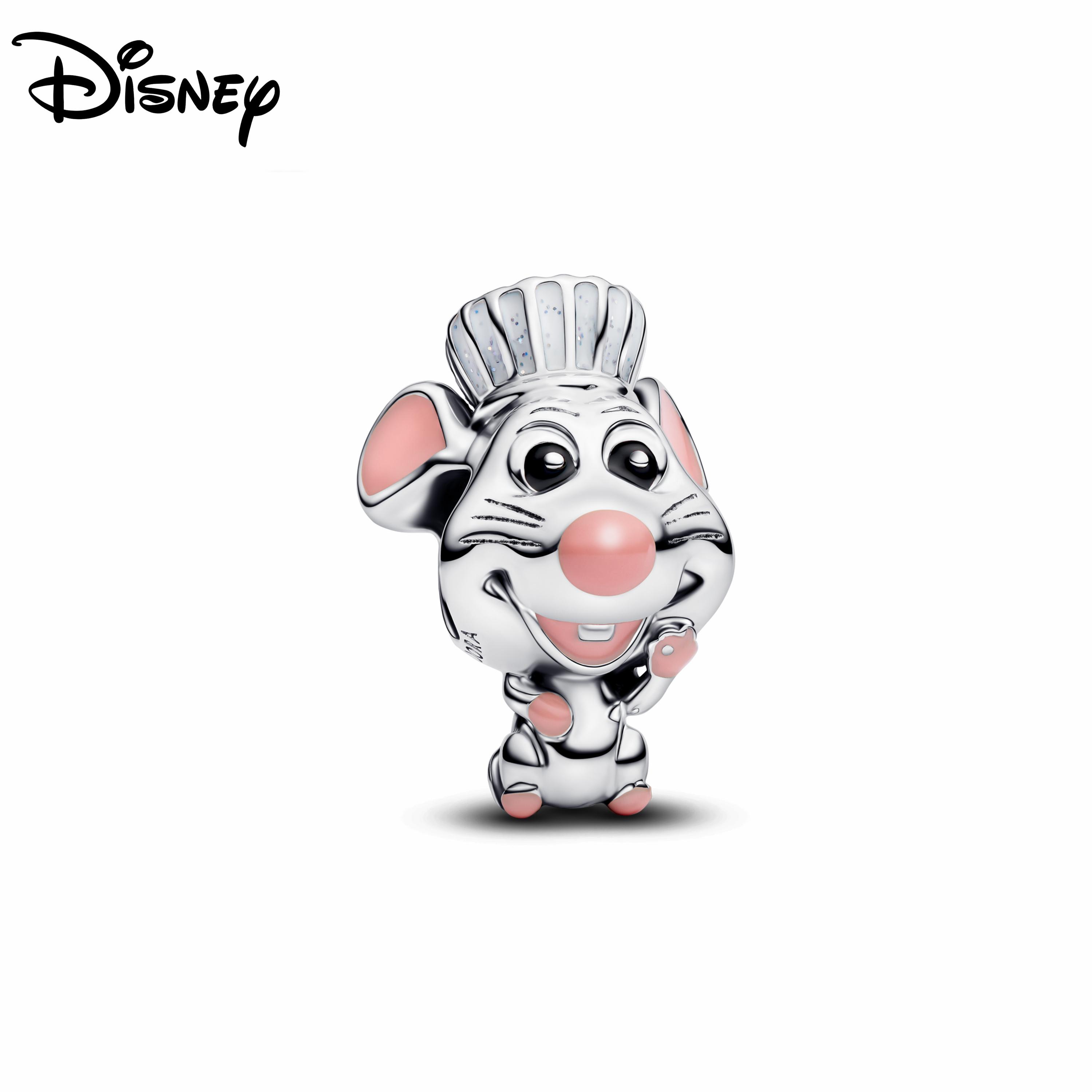 

Disney 925 silver Minnie Stitch Winnie the Pooh pendant bead suitable for original women s bracelet DIY jewelry gift коричневый