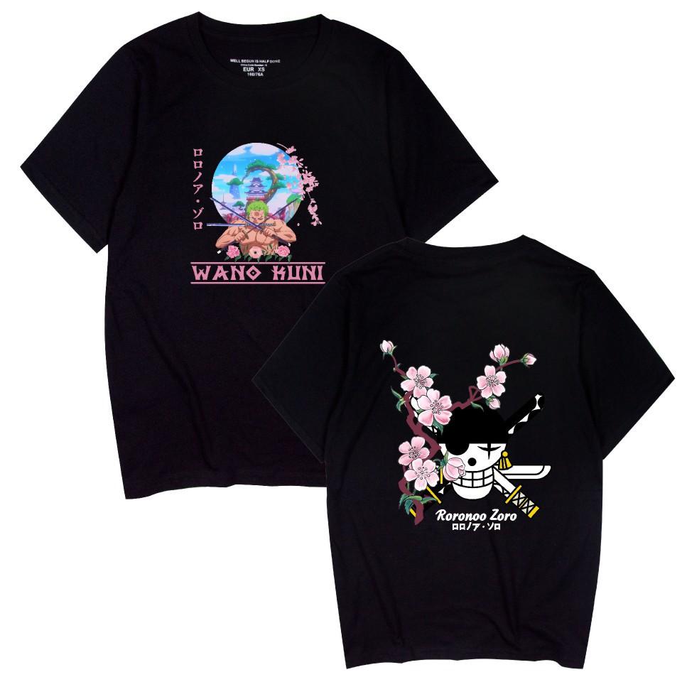 Unisex Fashion for Fans of ONE PIECE Anime Women Men s Casual Graphic Printed Short Sleeve T-shirts XS чёрный
