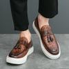 Trend 2025 New Luxury Men Slip on Tassels Loafter Leisure Leather Mens Shoes Man Male Comfortable Sneakers Shoes for Men