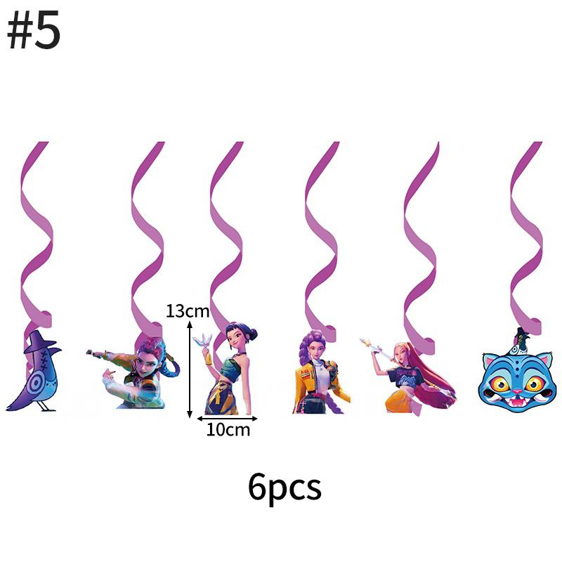 Demonœ Hunters Birthday Party Decor Tableware Banner Kids Birthday Balloon Cake Topper Decor  Kpop Anime Party Supplie Set