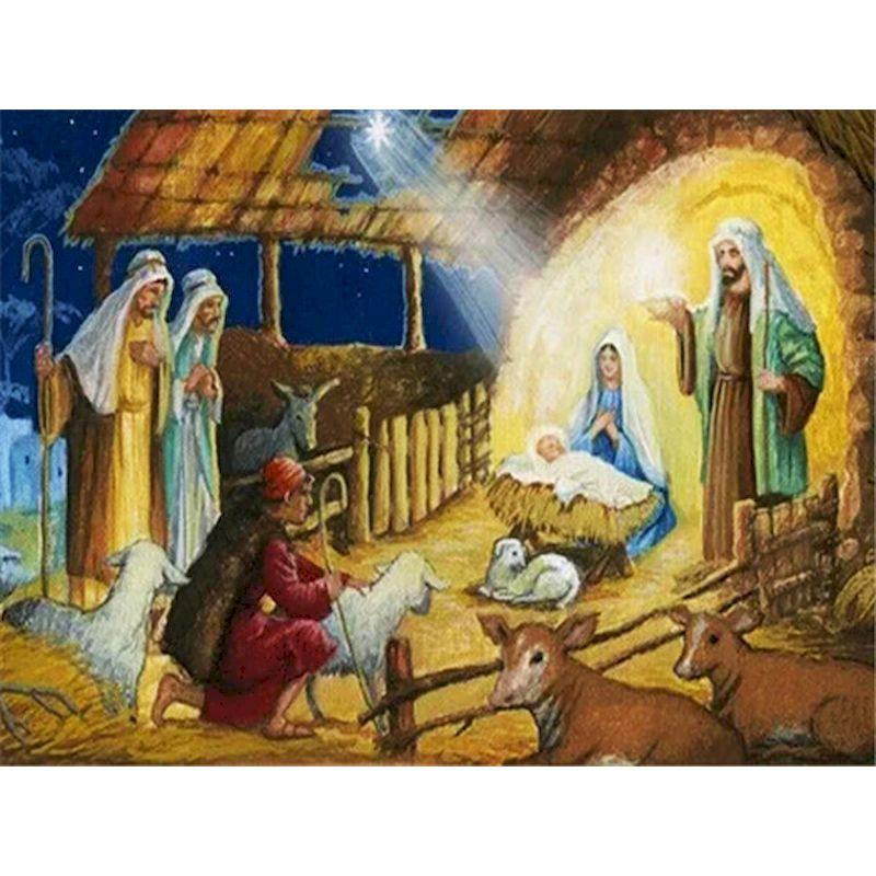 Náboženské DIY Diamantové umělecké malířské sady Krajina Moderní Ruční řemesla Plný kulatý vrták Diamantové malování Domácí dekorace