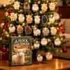 Calendario dell'Avvento con Giorni di Ornamenti di Agnelli Acrilici, Decorazioni Piatte Appese 2D per il Countdown di Natale