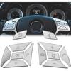 12Pcs Steering Wheel Buttons Sticker Trim Decoration Cover Sticker Replacement for Mercedes-Benz A B C E SLK SL ML GL ClA GlA W176 W212 W204 W246