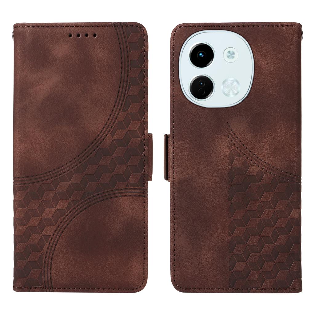 Für TECNO Spark 30 5G/Pova 6 Neo 5G Hülle PU Leder Handyhülle Rhombus Sternenmuster geprägt