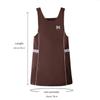 Waterproof Waist-Cinching Shoulder Strap Apron Solid Color Oil-proof Cooking Baking Uniform Breathable Catering Work Clothes