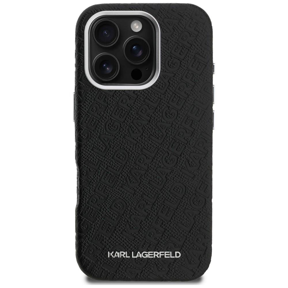 Karl Lagerfeld FW Stamped Karl MagSafe Case for iPhone 16 Pro Max Black