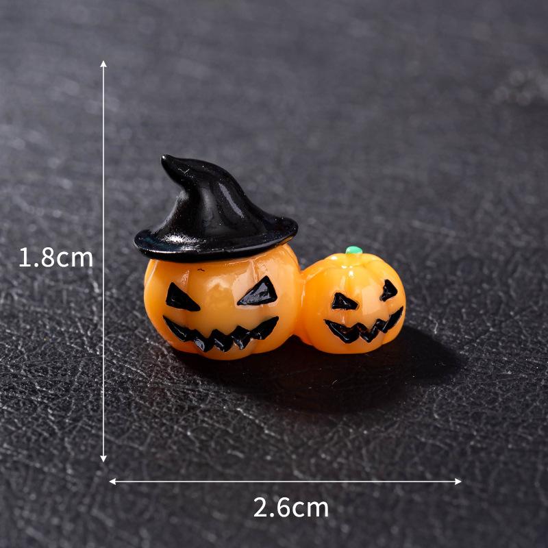 Halloween Decoration Accessories Miniature Figurines Mummy Skull Rabbit Magic House Ghost Pumpkin Desktop Scene Decor Set 8Pcs