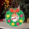 Christmas Door Hanging Claus Festive Sign Vibrant Color Santa Pattern Holiday Decoration Easy To Hang