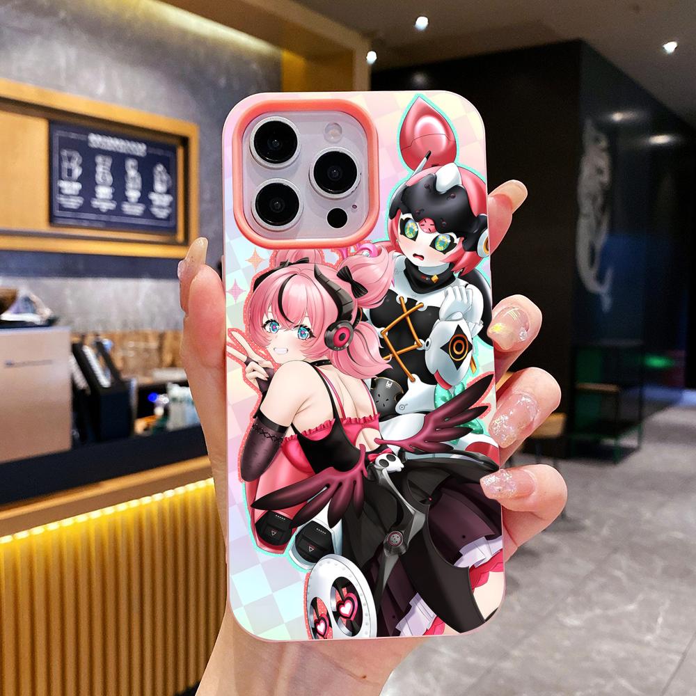 Zenless Zone Zero Aria Jelly Double layer Pink Mobile Phone Case for iPhone 17 16 15 14 13 12 11 Air Pro Max Plus Protective